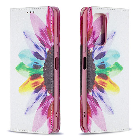 Custodia Portafoglio In Pelle Fantasia Modello Cover con Supporto B05F per Xiaomi Redmi Note 10 Pro Max Multicolore