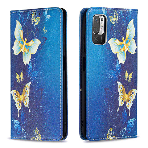 Custodia Portafoglio In Pelle Fantasia Modello Cover con Supporto B05F per Xiaomi Redmi Note 11 SE 5G Blu