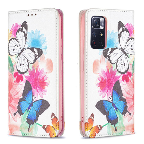 Custodia Portafoglio In Pelle Fantasia Modello Cover con Supporto B05F per Xiaomi Redmi Note 11T 5G Colorato