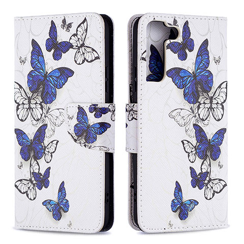 Custodia Portafoglio In Pelle Fantasia Modello Cover con Supporto B09F per Samsung Galaxy S21 FE 5G Multicolore