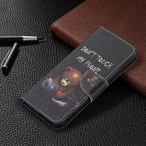 Custodia Portafoglio In Pelle Fantasia Modello Cover con Supporto BF4 per Xiaomi Redmi Note 10 Pro 4G Grigio Scuro