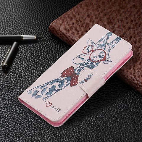 Custodia Portafoglio In Pelle Fantasia Modello Cover con Supporto BF4 per Xiaomi Redmi Note 10 Pro 4G Rosa