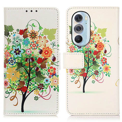 Custodia Portafoglio In Pelle Fantasia Modello Cover con Supporto D02Y per Motorola Moto Edge X30 5G Colorato