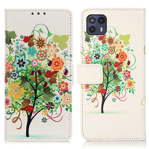 Custodia Portafoglio In Pelle Fantasia Modello Cover con Supporto D02Y per Motorola Moto G50 5G Colorato