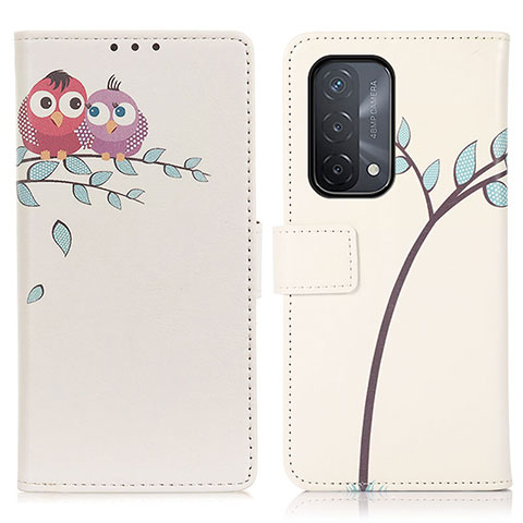 Custodia Portafoglio In Pelle Fantasia Modello Cover con Supporto D02Y per Oppo A93 5G Rosa