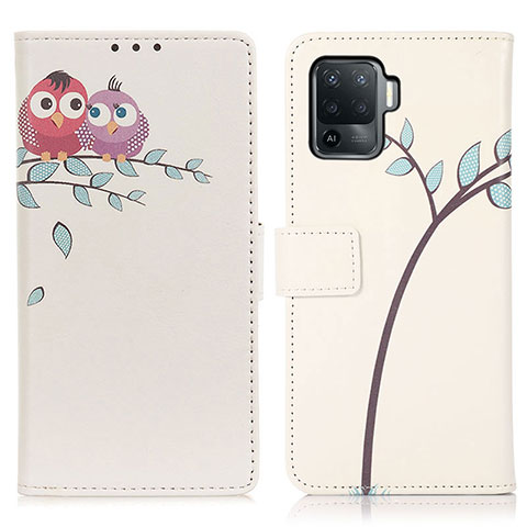 Custodia Portafoglio In Pelle Fantasia Modello Cover con Supporto D02Y per Oppo A94 4G Rosa