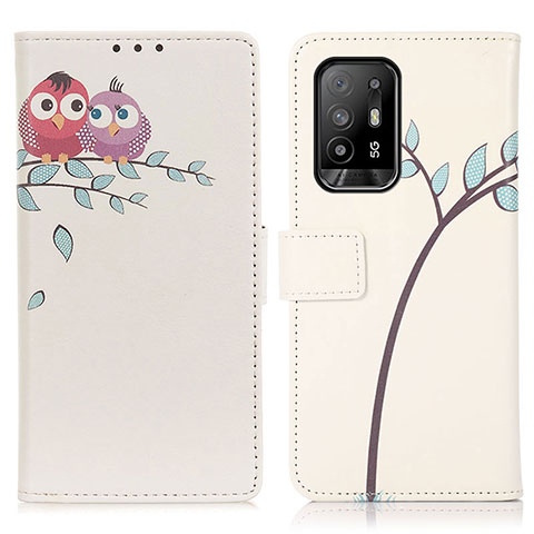 Custodia Portafoglio In Pelle Fantasia Modello Cover con Supporto D02Y per Oppo A94 5G Rosa