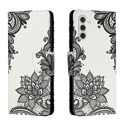 Custodia Portafoglio In Pelle Fantasia Modello Cover con Supporto H01X per Samsung Galaxy A04s Grigio Scuro