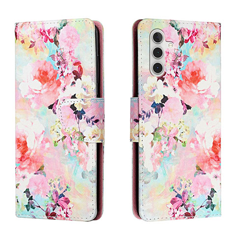 Custodia Portafoglio In Pelle Fantasia Modello Cover con Supporto H01X per Samsung Galaxy A04s Rosa Caldo