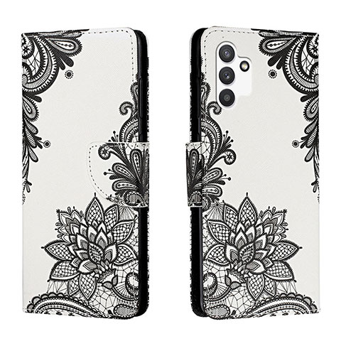 Custodia Portafoglio In Pelle Fantasia Modello Cover con Supporto H01X per Samsung Galaxy A13 4G Grigio Scuro