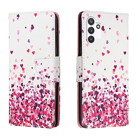 Custodia Portafoglio In Pelle Fantasia Modello Cover con Supporto H01X per Samsung Galaxy A13 4G Lavanda