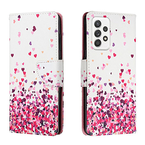 Custodia Portafoglio In Pelle Fantasia Modello Cover con Supporto H01X per Samsung Galaxy A33 5G Lavanda