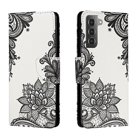 Custodia Portafoglio In Pelle Fantasia Modello Cover con Supporto H01X per Samsung Galaxy S22 5G Grigio Scuro