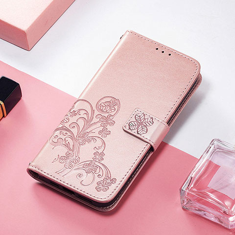 Custodia Portafoglio In Pelle Fantasia Modello Cover con Supporto H04 per Apple iPhone 13 Mini Oro Rosa