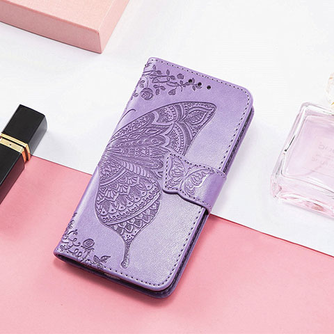 Custodia Portafoglio In Pelle Fantasia Modello Cover con Supporto H08 per Apple iPhone 13 Mini Lavanda