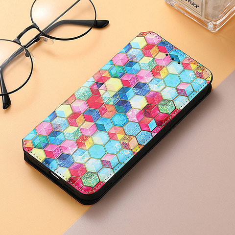 Custodia Portafoglio In Pelle Fantasia Modello Cover con Supporto H09 per Apple iPhone 13 Pro Max Multicolore