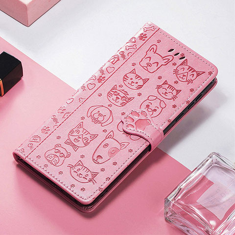 Custodia Portafoglio In Pelle Fantasia Modello Cover con Supporto H11 per Apple iPhone 14 Pro Rosa