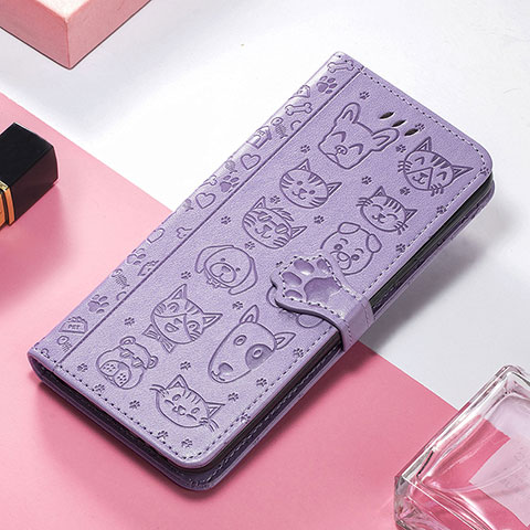 Custodia Portafoglio In Pelle Fantasia Modello Cover con Supporto H12 per Apple iPhone 13 Viola