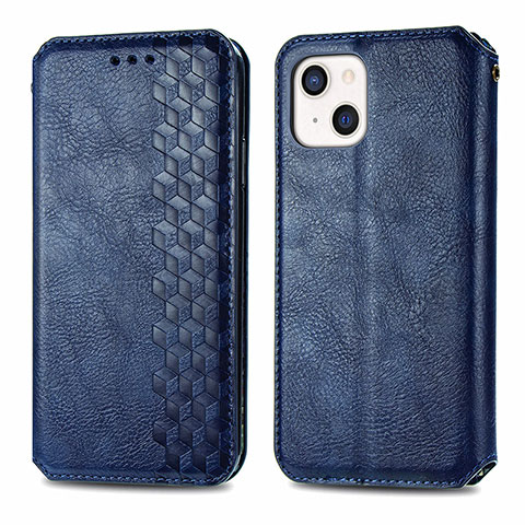 Custodia Portafoglio In Pelle Fantasia Modello Cover con Supporto H15 per Apple iPhone 15 Blu