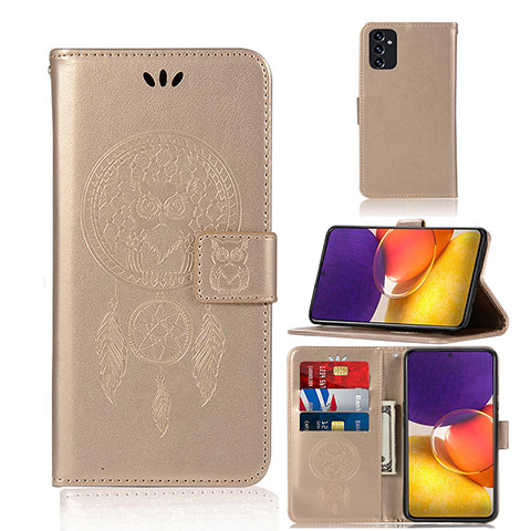 Custodia Portafoglio In Pelle Fantasia Modello Cover con Supporto JX1 per Samsung Galaxy A05s Oro