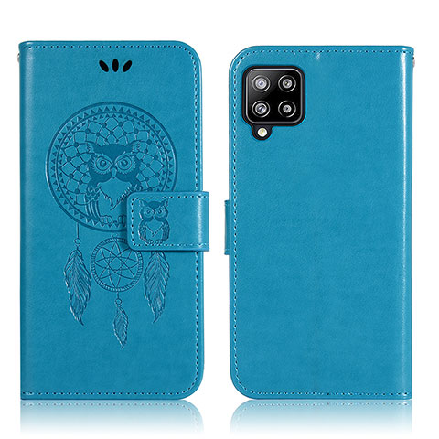 Custodia Portafoglio In Pelle Fantasia Modello Cover con Supporto JX1 per Samsung Galaxy A22 4G Blu