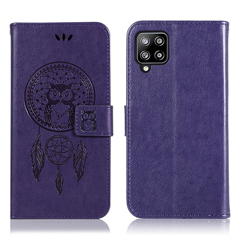 Custodia Portafoglio In Pelle Fantasia Modello Cover con Supporto JX1 per Samsung Galaxy A22 4G Viola