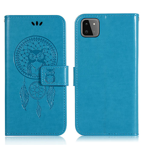 Custodia Portafoglio In Pelle Fantasia Modello Cover con Supporto JX1 per Samsung Galaxy A22s 5G Blu