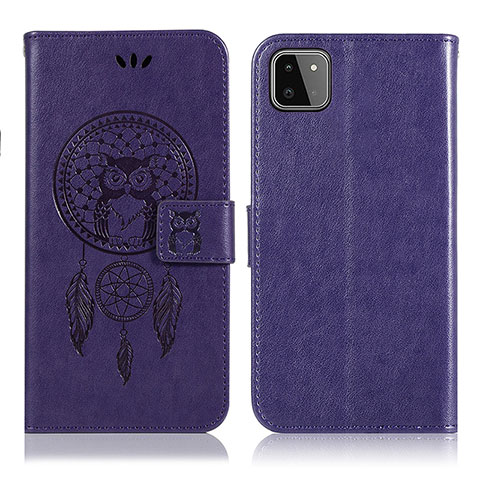 Custodia Portafoglio In Pelle Fantasia Modello Cover con Supporto JX1 per Samsung Galaxy A22s 5G Viola