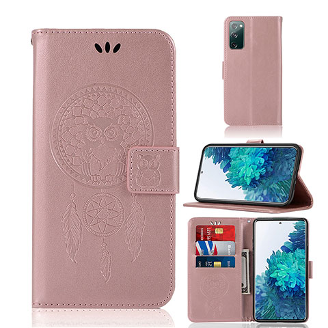 Custodia Portafoglio In Pelle Fantasia Modello Cover con Supporto JX1 per Samsung Galaxy S20 FE 4G Oro Rosa