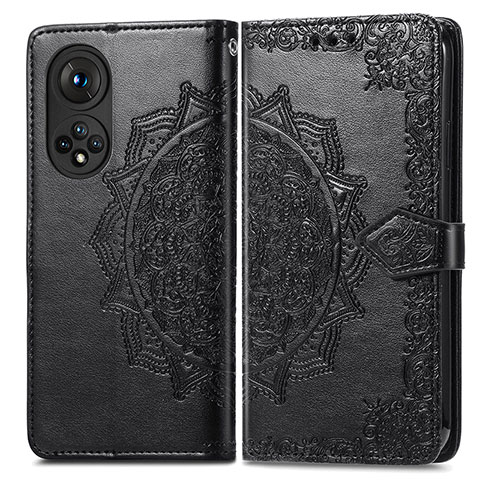 Custodia Portafoglio In Pelle Fantasia Modello Cover con Supporto per Huawei Honor 50 5G Nero