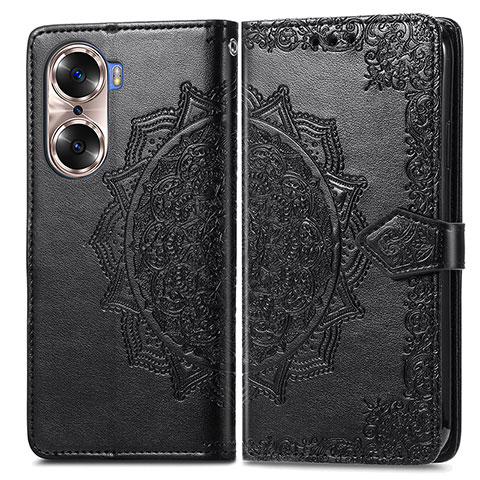 Custodia Portafoglio In Pelle Fantasia Modello Cover con Supporto per Huawei Honor 60 Pro 5G Nero