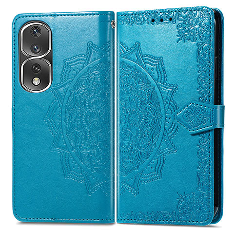 Custodia Portafoglio In Pelle Fantasia Modello Cover con Supporto per Huawei Honor 80 Pro 5G Blu