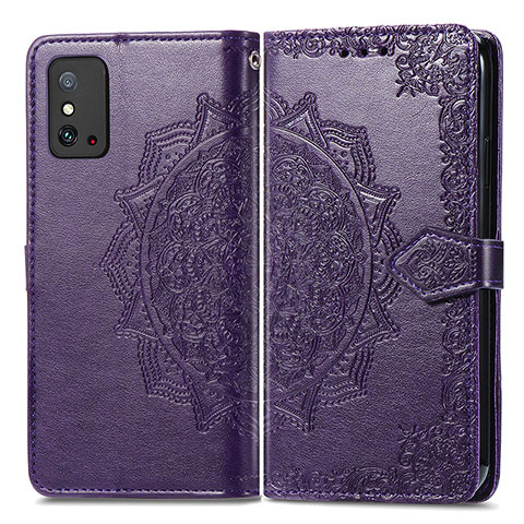 Custodia Portafoglio In Pelle Fantasia Modello Cover con Supporto per Huawei Honor X10 Max 5G Viola