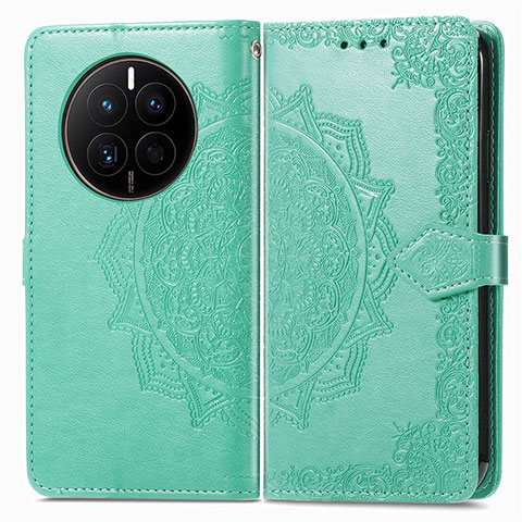 Custodia Portafoglio In Pelle Fantasia Modello Cover con Supporto per Huawei Mate 50E Verde