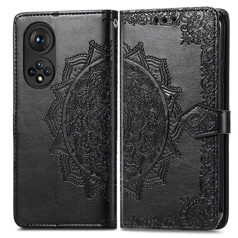 Custodia Portafoglio In Pelle Fantasia Modello Cover con Supporto per Huawei Nova 9 Pro Nero