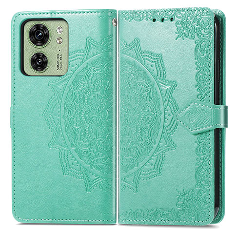 Custodia Portafoglio In Pelle Fantasia Modello Cover con Supporto per Motorola Moto Edge 40 5G Verde