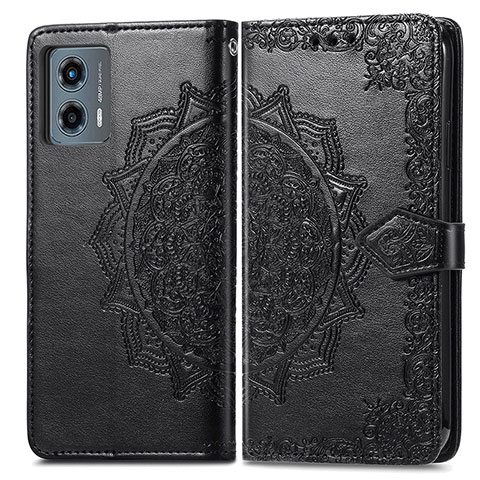 Custodia Portafoglio In Pelle Fantasia Modello Cover con Supporto per Motorola Moto G 5G (2023) Nero