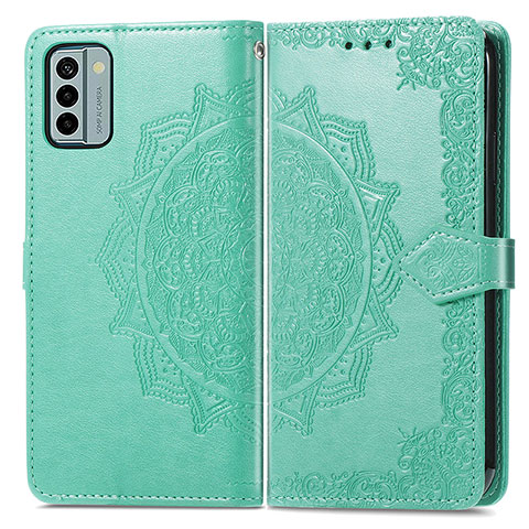 Custodia Portafoglio In Pelle Fantasia Modello Cover con Supporto per Nokia G22 Verde