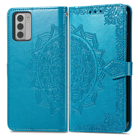 Custodia Portafoglio In Pelle Fantasia Modello Cover con Supporto per Nokia G310 5G Blu