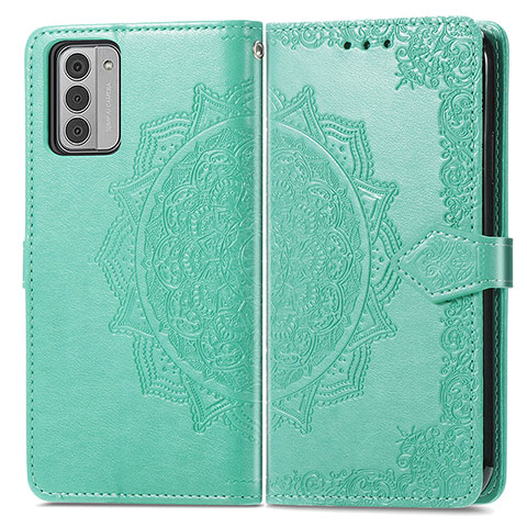 Custodia Portafoglio In Pelle Fantasia Modello Cover con Supporto per Nokia G42 5G Verde