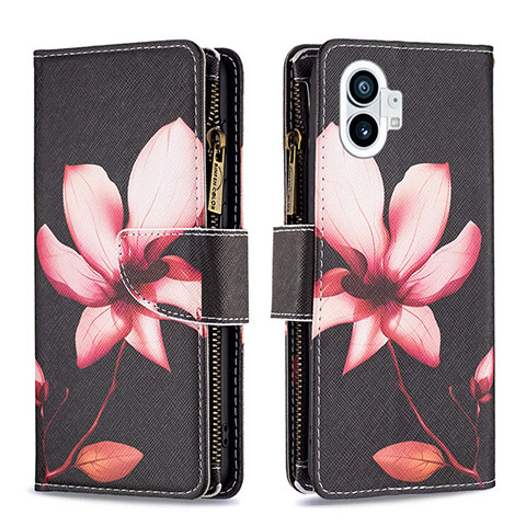 Custodia Portafoglio In Pelle Fantasia Modello Cover con Supporto per Nothing Phone 1 Marrone