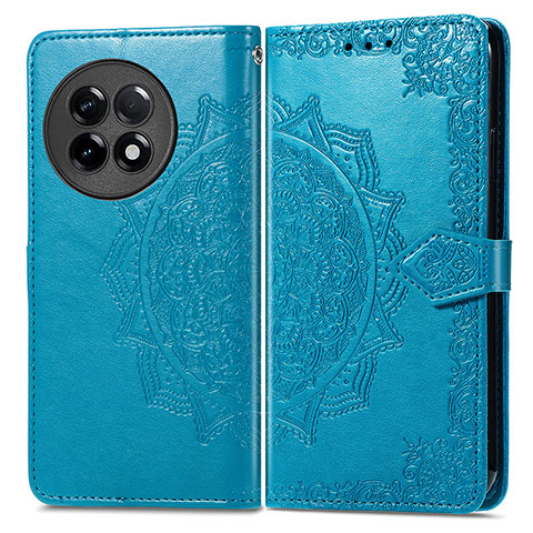 Custodia Portafoglio In Pelle Fantasia Modello Cover con Supporto per OnePlus Ace 2 Pro 5G Blu