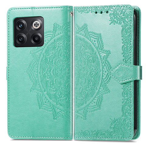 Custodia Portafoglio In Pelle Fantasia Modello Cover con Supporto per OnePlus Ace Pro 5G Verde