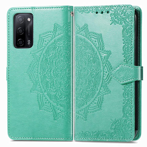 Custodia Portafoglio In Pelle Fantasia Modello Cover con Supporto per Oppo A53s 5G Verde