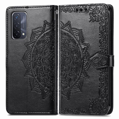 Custodia Portafoglio In Pelle Fantasia Modello Cover con Supporto per Oppo A54 5G Nero