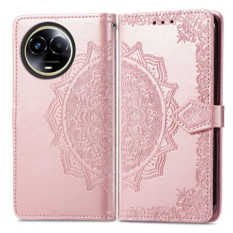 Custodia Portafoglio In Pelle Fantasia Modello Cover con Supporto per Realme 11 5G Oro Rosa