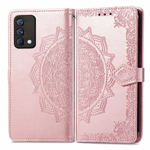 Custodia Portafoglio In Pelle Fantasia Modello Cover con Supporto per Realme GT Master 5G Oro Rosa