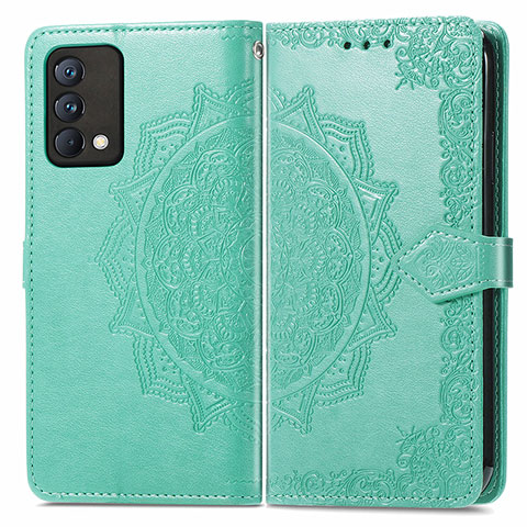 Custodia Portafoglio In Pelle Fantasia Modello Cover con Supporto per Realme GT Master 5G Verde