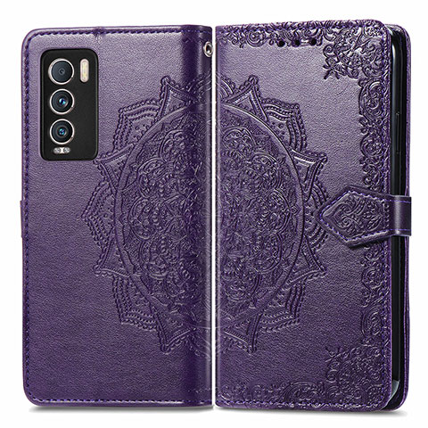 Custodia Portafoglio In Pelle Fantasia Modello Cover con Supporto per Realme GT Master Explorer 5G Viola