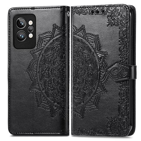 Custodia Portafoglio In Pelle Fantasia Modello Cover con Supporto per Realme GT2 Pro 5G Nero